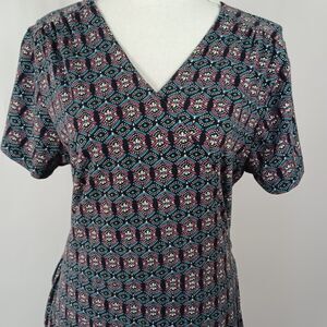 Pact Organic Cotton Wrap Dress XL Soft Casual‎ Sustainable Office Eco Friendly